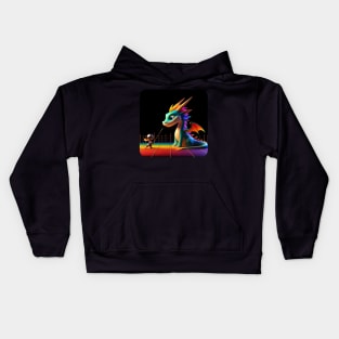 Rufie the Dragon - Fencing #28 Kids Hoodie